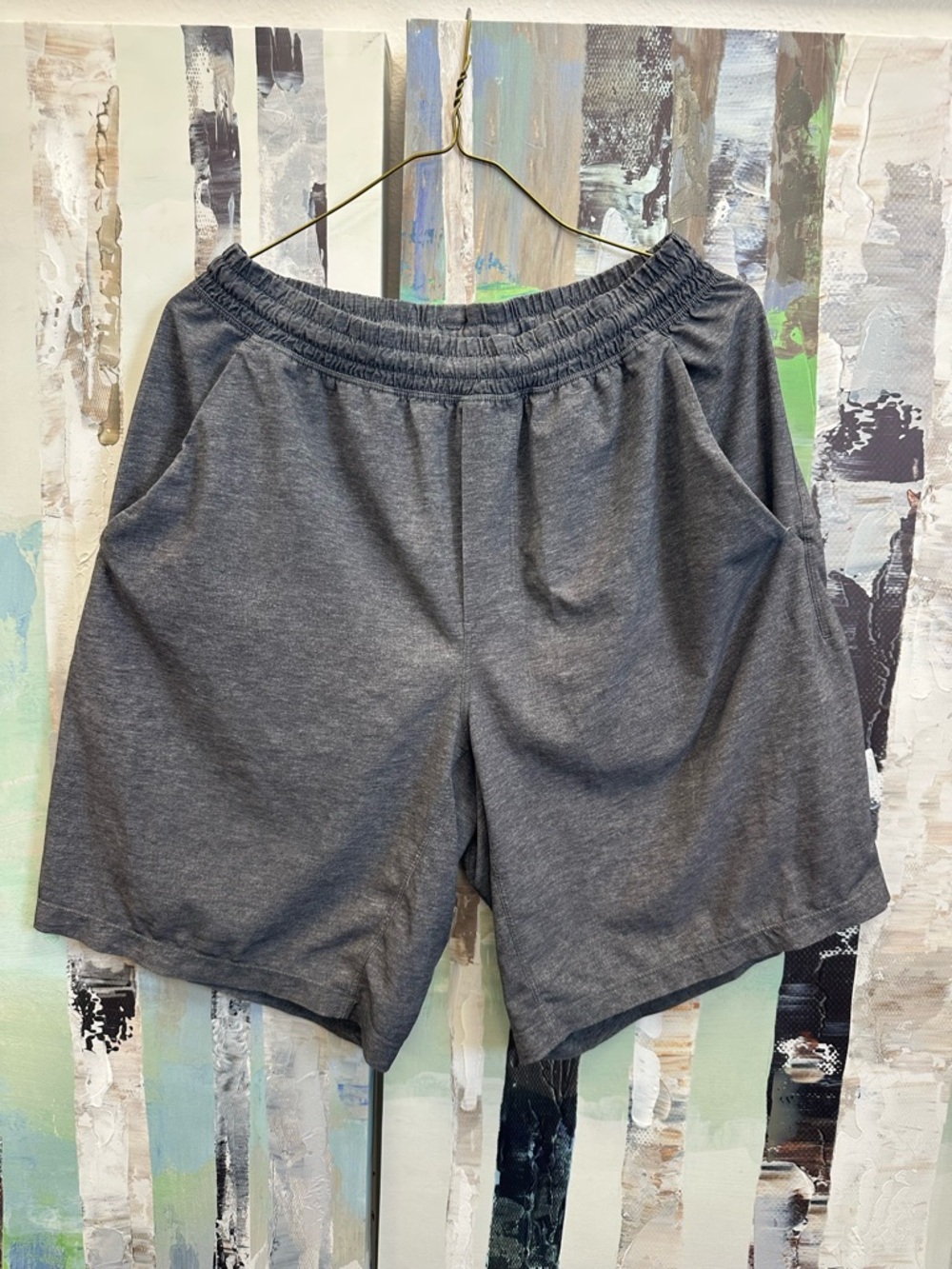 Lululemon Casual Elastic Waist Gray Lounge Shorts